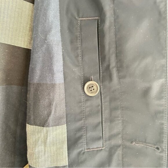 Burberry Brit Navy Hooded Short Trench Coat sz XS - Picture 4 of 9